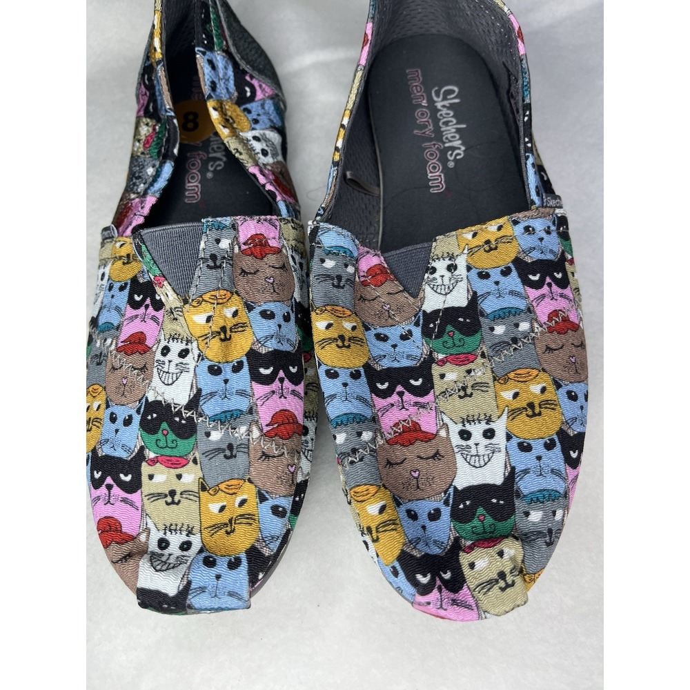 Sketchers Memory Foam Slip on Sketchers Women's 8 Cat Design - Picture 8 of 10